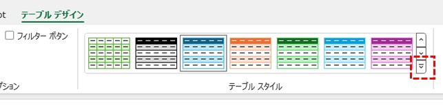 スタイルの右下のボタンをクリック